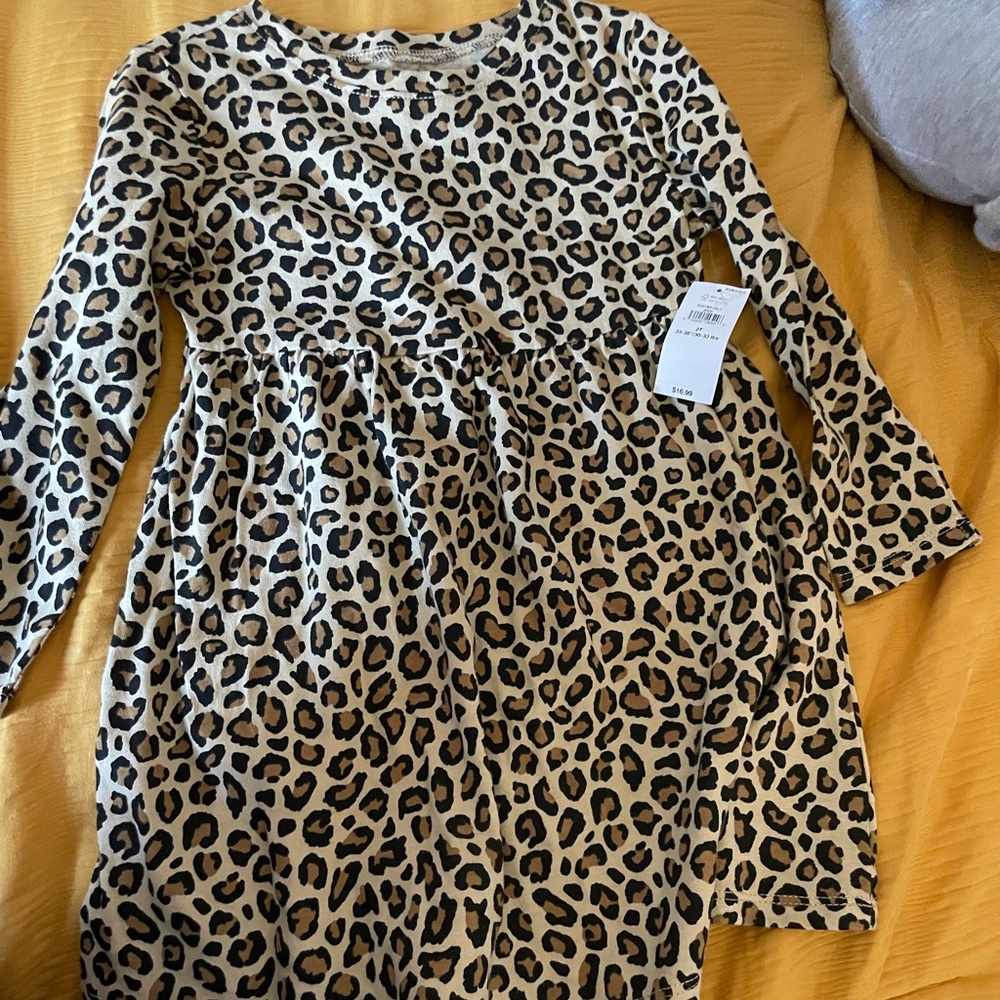 Old navy leopard dress long sleeves
